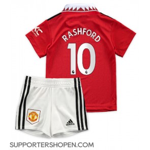 Manchester United Marcus Rashford #10 Hemmatröja Barn 2022-23 Kortärmad (+ korta byxor)